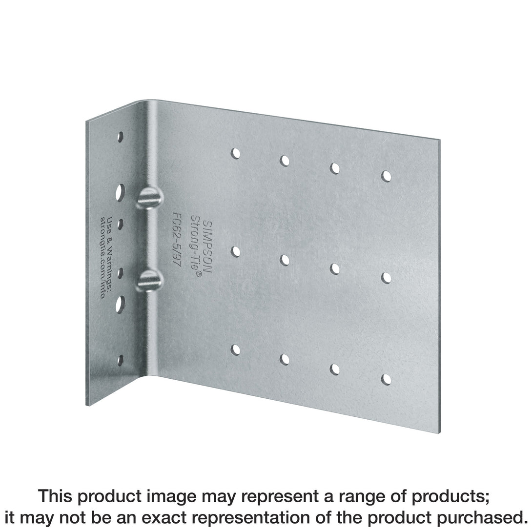 Simpson FC62-5/97-R25 FC 2 in. x 6 in. x 5 in. 12-Gauge Bypass Framing Fixed-Clip Connector Qty-25