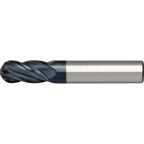 ALFA Tools HPSCB60675AL 3/8X3/8 4 FLUTE SINGLE END BALL HIGH PERFORMANCE ALTIN CARBIDE MILL 1/pack