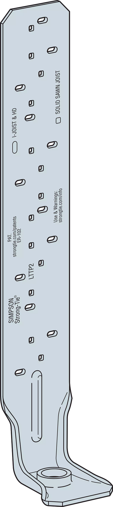 Simpson LTTP2 LTT 14-15/16 in. 10-Gauge Light Tension Tie