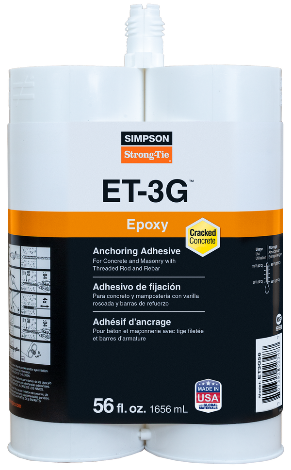 Simpson ET3G56 ET-3G 56-oz. Epoxy Adhesive Cartridge