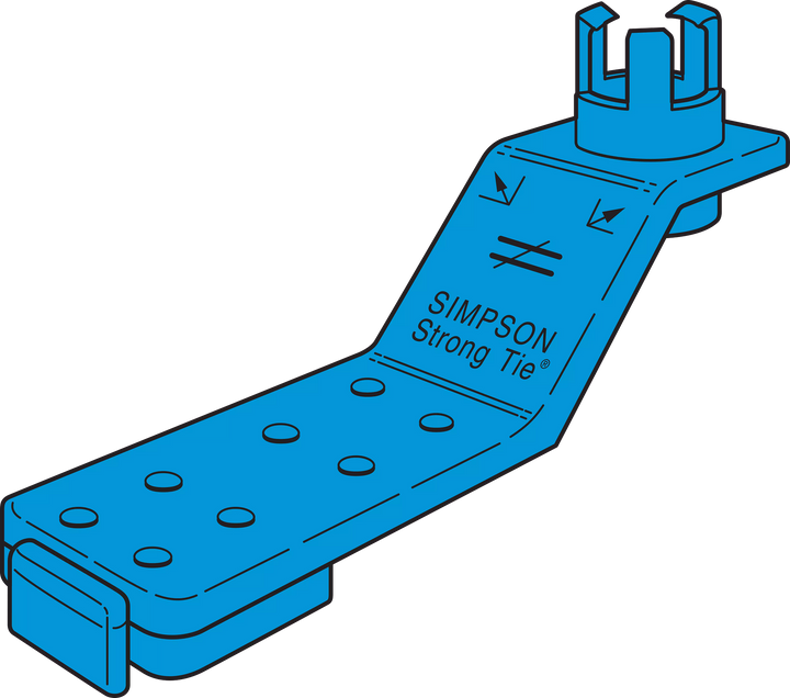 Simpson AM 5/8 AnchorMate 5/8-in. Dia. Anchor Bolt Holder — Blue 100-Qty