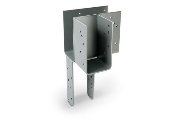 Simpson ECCLLQ444SDS ECCLLQ L-Shape End Column Cap for 4x Beams, 4x Post w/ SDS Screws, Skewed Left