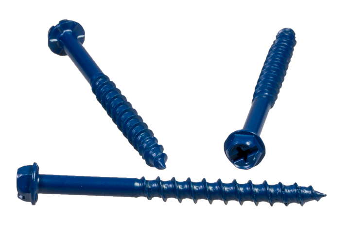 Simpson TNT25234H Titen Turbo — 1/4 in. x 2-3/4 in. Hex-Head Concrete and Masonry Screw, Blue 100-Qty