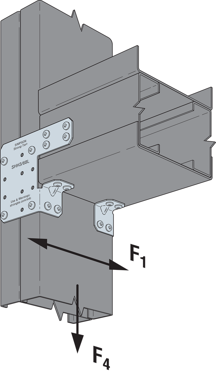 Simpson SHH3/68-KT24 SHH 4-3/8 in. x 5-5/8 in. 68-mil Galvanized Steel Header Hanger 24-Qty