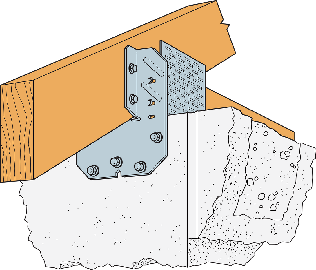 Simpson HM9KT HM9 18-Gauge Galvanized Hurricane Tie with Screws 20-Qty