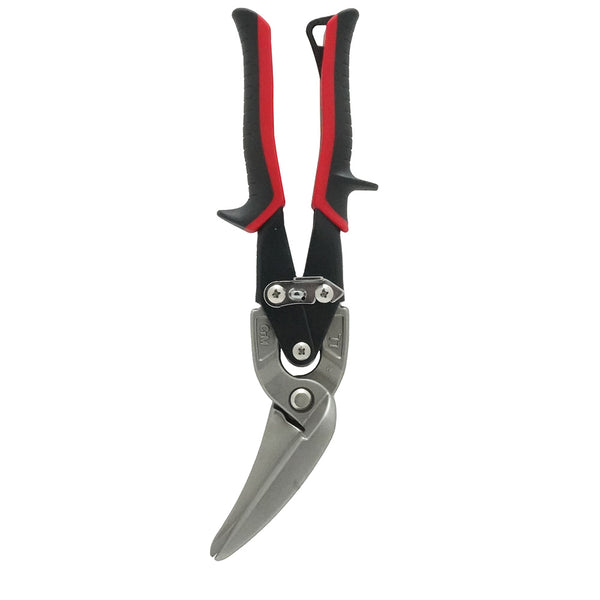 Malco Long Cut AVs Metal Cutting Snip Left Offset, 2-1/4" Cut Length - Red Grip  (AV63)