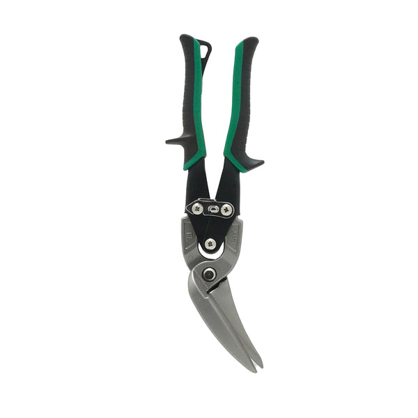 Malco Long Cut AVS Metal Cutting Snip Right Offset 2-1/4" Cut Length - Green Grip AV73
