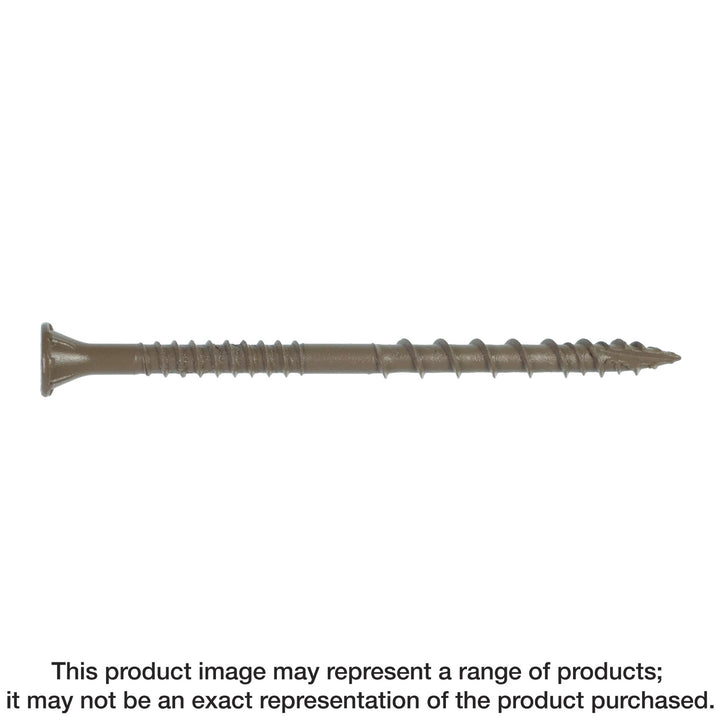 Simpson DSVT3R1LB Deck-Drive DSV WOOD Screw — #10 x 3 in. T-25, Flat Head, Quik Guard, Tan 1 lb.