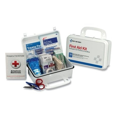 First Aid Only 6060 WEATHERPROOF PLASTIC BASIX #10 FIRST AID KIT