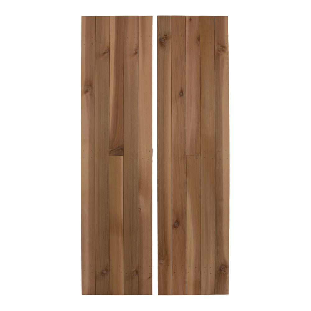 Design Craft Millworks 600365 Porter 15 in. x 72 in. Cedar Board and Batten Shutters Pair in Natural