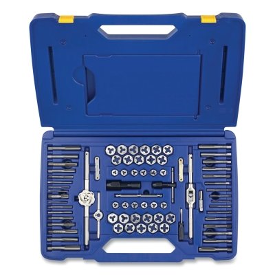 Irwin 26376DC 76-pc Machine Screw / Fractional / Metric Tap & Hex Die Set