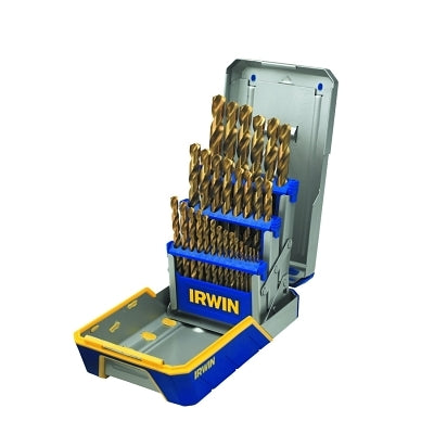 Irwin 3018003 29-pc Titanium Metal Index Drill Bit Sets, 1/16 in - 1/2 in Cut Dia.