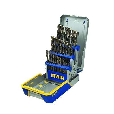 Irwin 3018006B Turbomax 3/8 in Reduced Shank HSS Drill Bit Sets, 1/16 in - 1/2 in Cut Dia.