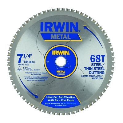 Irwin 4935560 Metal Cutting Blades, 7 1/4 in, 68 Teeth