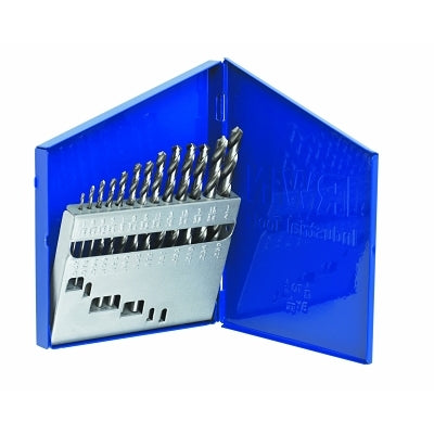 Irwin 60136 High Speed Steel Drill Bit Sets, 1/16 in - 1/4 in Cut Dia., Metal Case, 13/Set