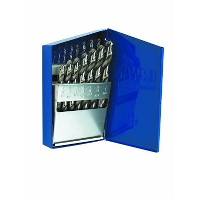 Irwin 60147 Reduced Shank High Speed Steel Drill Bit Sets, 1/16 in-1/2 in Cut Dia, 17/Set