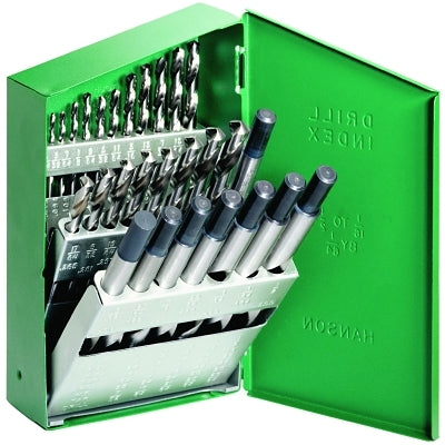 Irwin 60148 Reduced Shank High Speed Steel Drill Bit Sets, 1/16 in-1/2 in Cut Dia, 29/Set