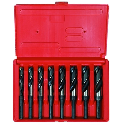 Irwin 90108 Reduced Shank Silver and Deming HSS Drill Bit Sets, 1/2 in, 8/Set