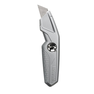 Irwin 1774103 Drywall Fixed Utility Knives, 9 3/16", Carbon Steel Blade, Aluminum, Silver