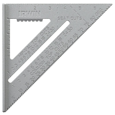 Irwin 1794465 Aluminum Rafter Squares, 12 in, 2 Scales, Aluminum
