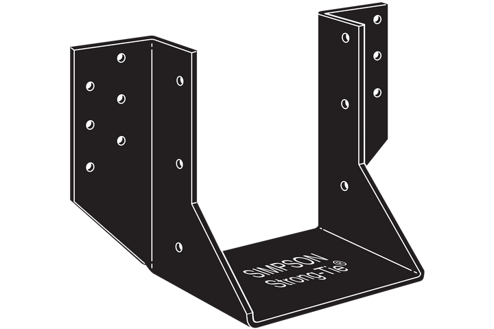 Simpson OHU46-SDS3 OHU Black Powder-Coated Ornamental Joist Hanger for 4x6 with Strong-Drive SDS Screws