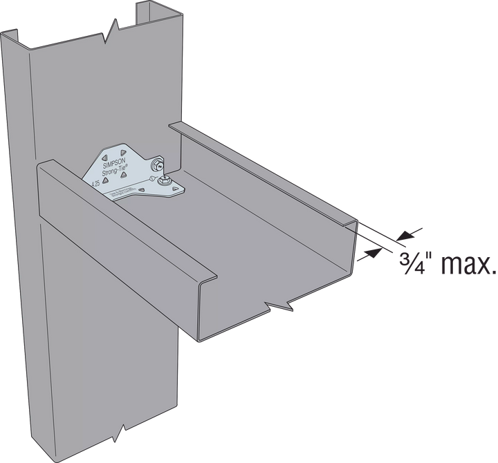 Simpson SFC4.25-R175 SFC 1-1/2 in. x 1-3/4 in. x 4-1/4 in. Steel Framing Connector 175-Qty