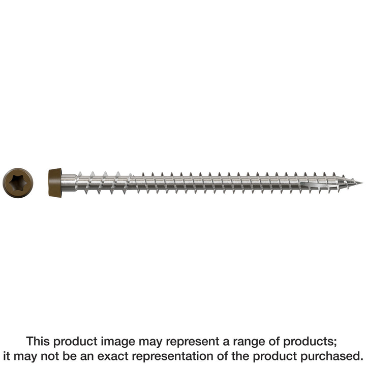 Simpson DCU234S316BR01 Deck-Drive DCU COMPOSITE Screw Collated — #10 x 2-3/4 in. Type 316, Brown 01 1000-Qty