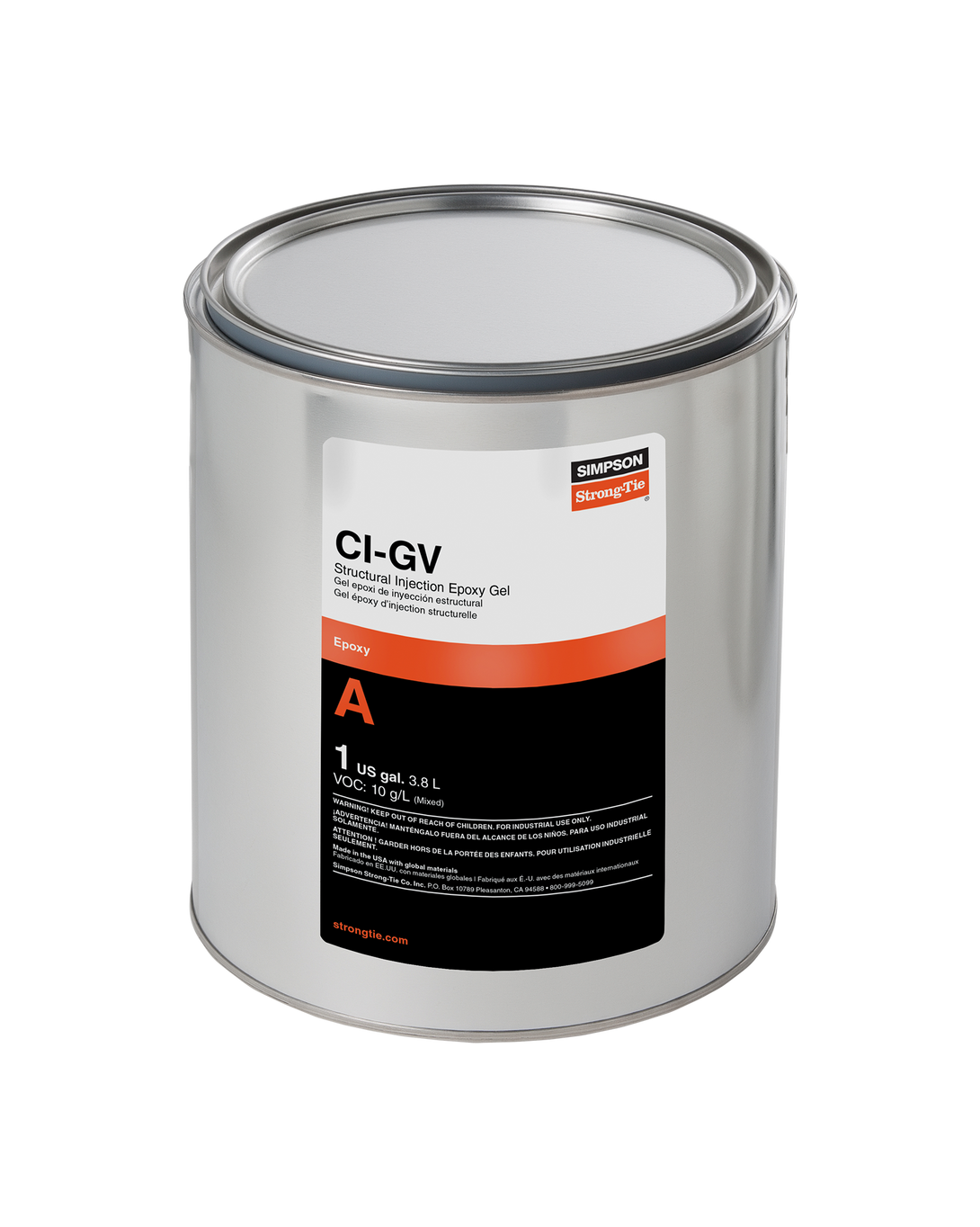 Simpson CIGV3KT CI-GV Structural Injection Epoxy Gel 3-gal. Kit