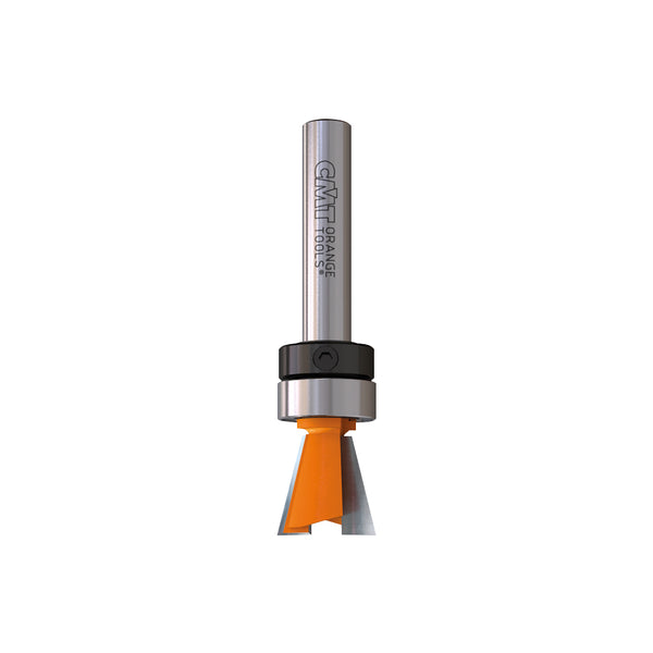 CMT Orange Tools 818.087.11B SOLID CARBIDE DOVETAIL BITS WITH BEARING  D=11/32”  A=7°  S=1/4”