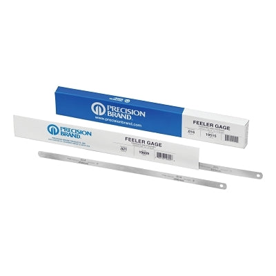 Precision Brand 19120 Flat Length Steel Feeler Gauges, 0.001 in, 12 in Length