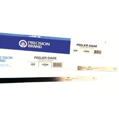 Precision Brand 19805 Flat Length Steel Feeler Gauges, 0.050 in, 12 in Length