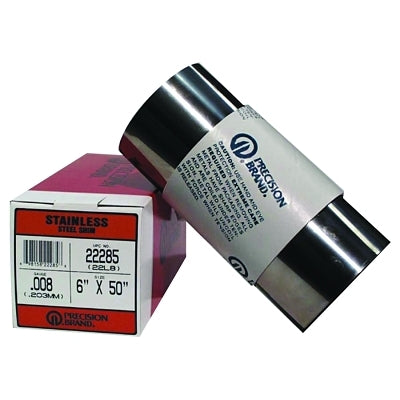 Precision Brand 22430 Stainless Steel Shim Stock Rolls, 0.002", Stainless Steel 302, 0.031" x 50" x 6"