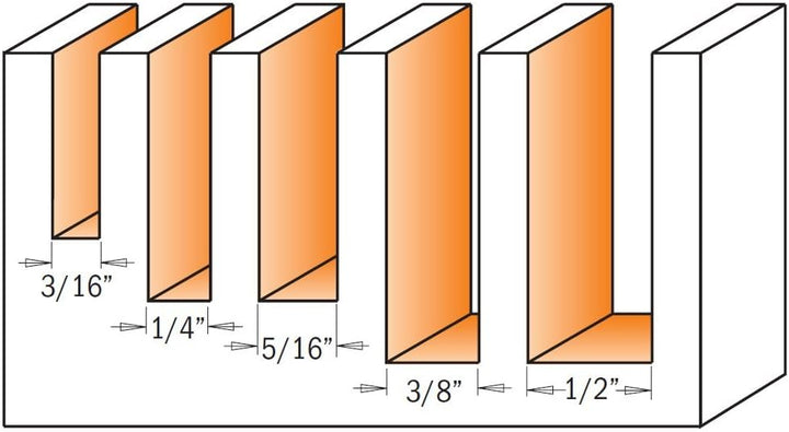 CMT Orange Tool 192.000.02 SOLID CARBIDE 5-PCS DOWNCUT SPIRAL BIT