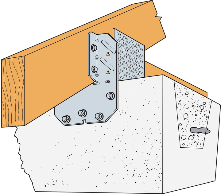 Simpson HM9KT HM9 18-Gauge Galvanized Hurricane Tie with Screws 20-Qty