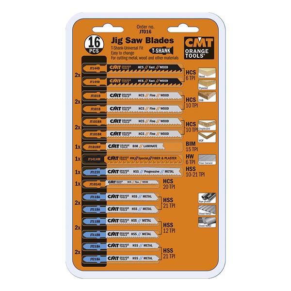 CMT Orange Tool JT016 JIG SAW BLADES SET