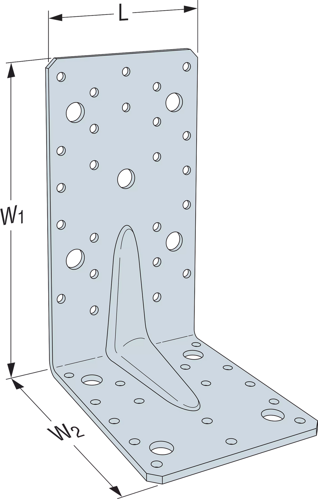 Simpson E20/3 E 6-3/4 in. x 3-3/4 in. Angle Bracket for Cross-Laminated Timber