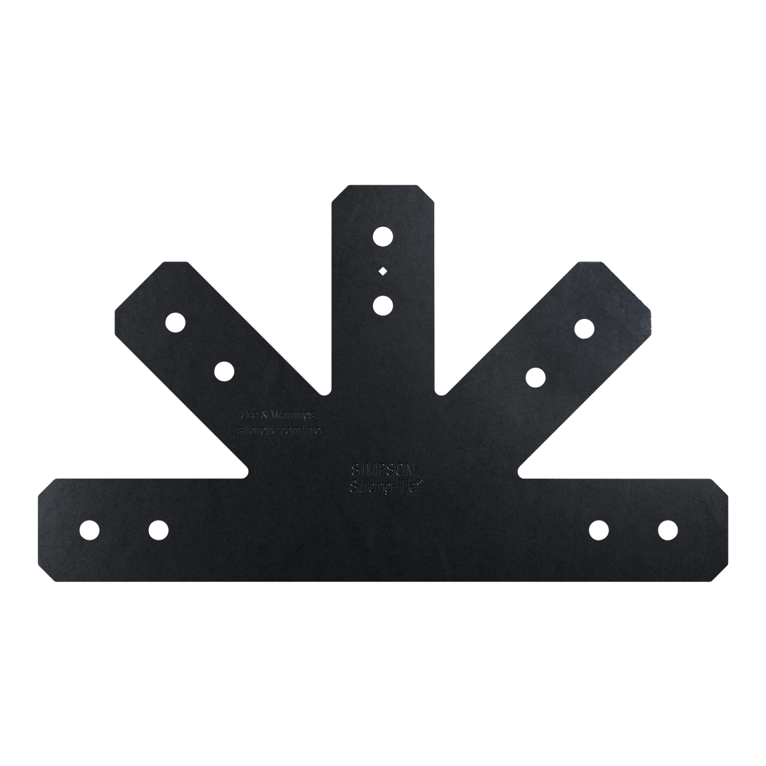 Simpson APVGP1212-4 Outdoor Accents Avant Collection 12:12 Pitch, Black Powder-Coated Gable Plate for 4x