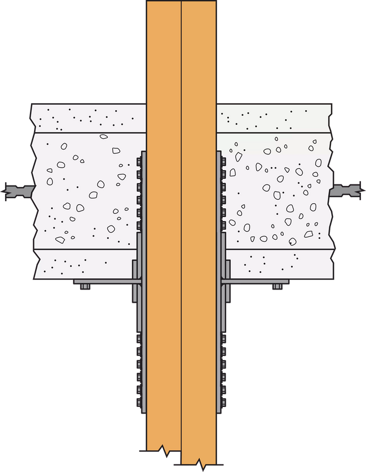 Simpson FGTR FGTR Face-Mount Retrofit Girder Tiedown