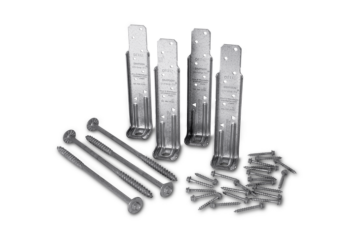 Simpson DTT1Z-KT DTT ZMAX Galvanized Deck Tension Tie Kit for 2x with Screws 4-Qty