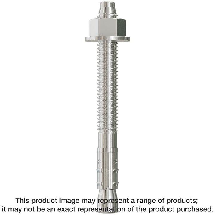 Simpson STB2-373344SS Strong-Bolt 2 — 3/8 in. x 3-3/4 in. Type 304 Stainless-Steel Wedge Anchor 50-Qty