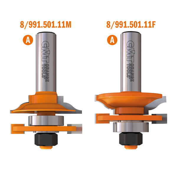 CMT Orange Tools 891.501.11 RAIL & STILE SET  D=1-3/4”x2-51/64”  S=1/2”  (PROFILE A)