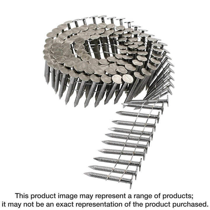 Simpson T11A125RNJ 15° Wire Coil, Full Round Head, Ring-Shank Roofing Nail — 1-1/4 in. Type 316 3600-Qty