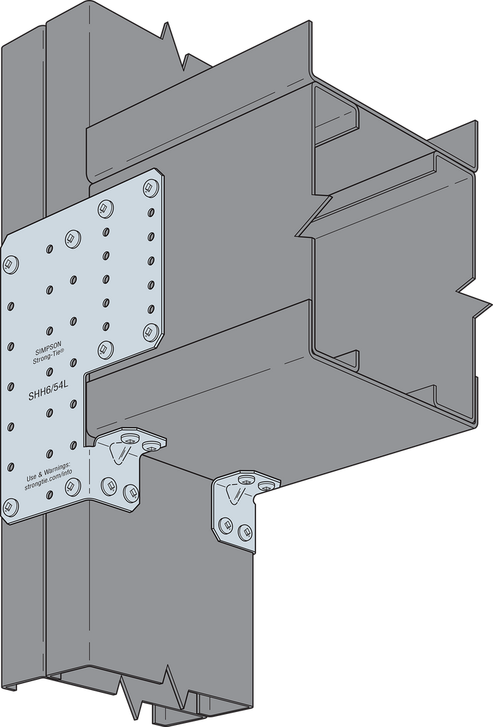 Simpson SHH6/54-KT24 SHH 7-3/16 in. x 5-5/8 in. 54-mil Galvanized Steel Header Hanger 24-Qty