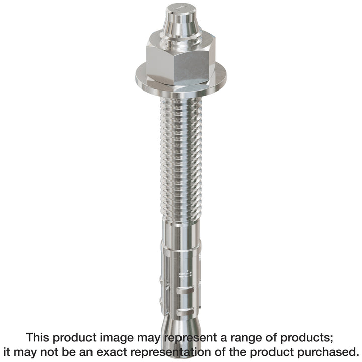 Simpson STB2-373124SS Strong-Bolt 2 — 3/8 in. x 3-1/2 in. Type 304 Stainless-Steel Wedge Anchor 50-Qty