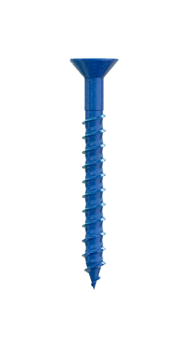 Simpson TNT25214TFC25 Titen Turbo — 1/4 in. x 2-1/4 in. 6-Lobe Flat-Head Concrete and Masonry Screw, Blue 25-Qty