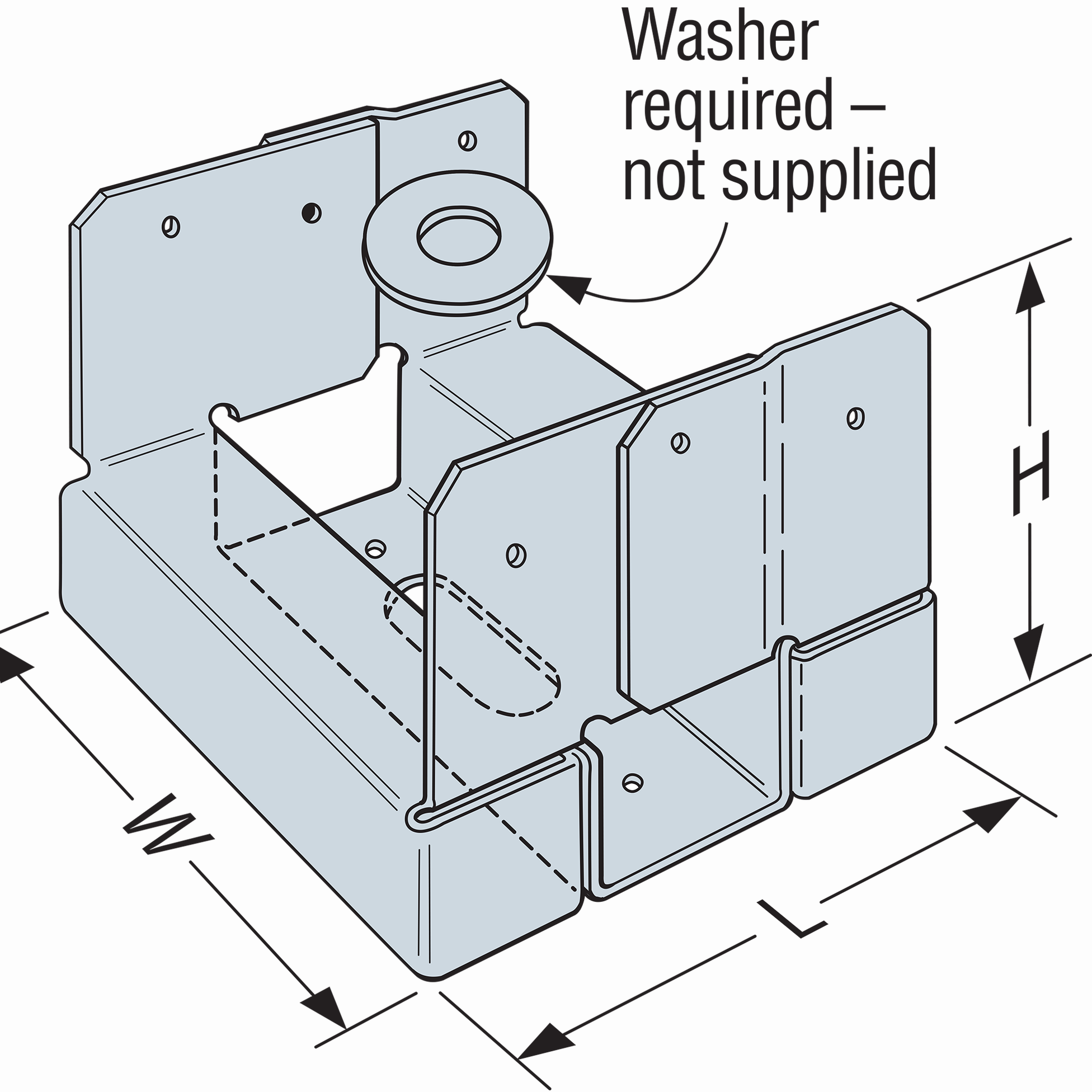 Simpson ABA66Z ABA ZMAX Galvanized Adjustable Standoff Post Base for 6 ...