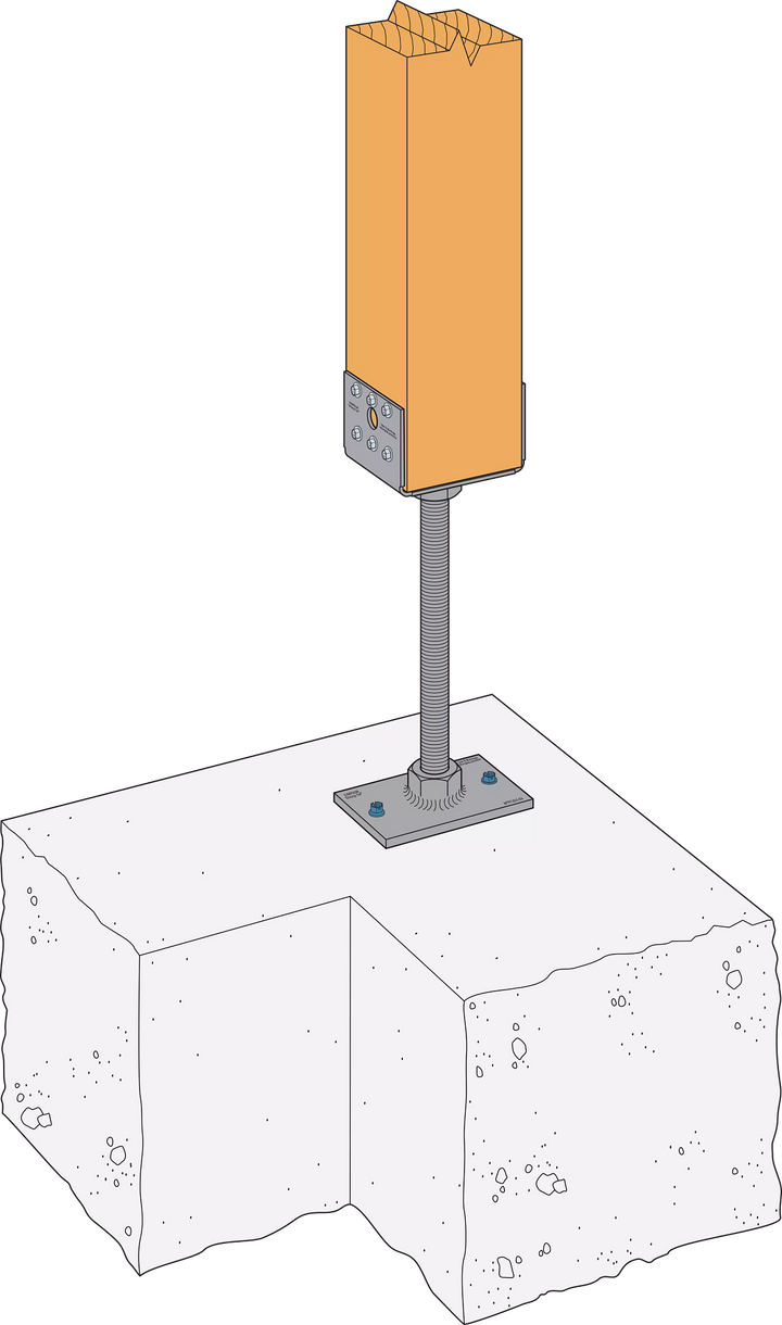 Simpson PPBF44 PPBF Adjustable Porch Post Base for 4x4