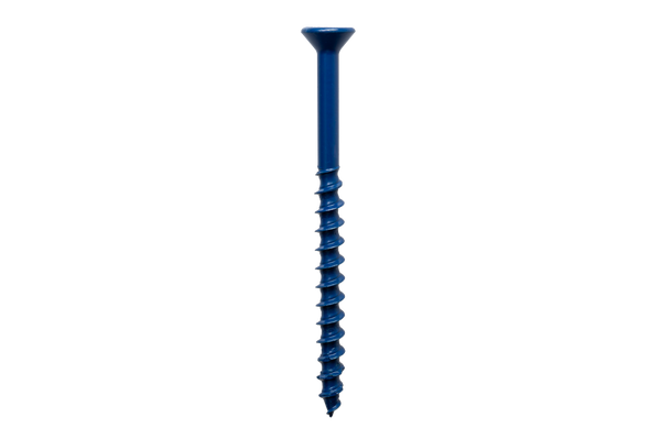 Simpson TNT18114TFR200 Titen Turbo — 3/16 in. x 1-1/4 in. 6-Lobe Flat-Head Concrete and Masonry Screw, Blue 200-Qty