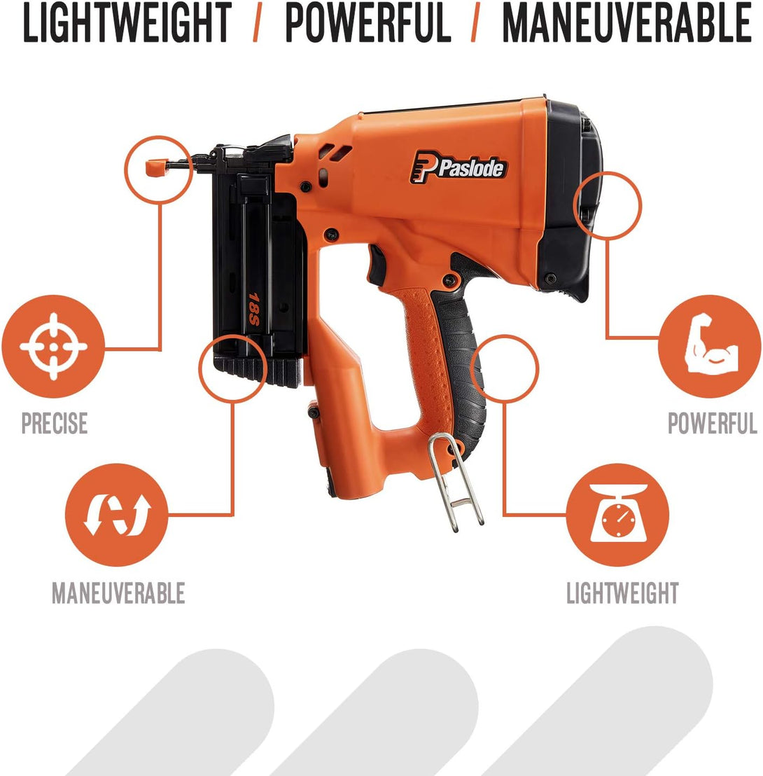 Paslode Reconditioned Cordless Brad Nailer, 918100, 18 Gauge, Battery and Fuel Cell Powered, No Compressor Needed, Factory Refurbished