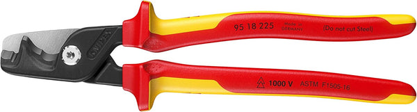 Knipex 95 18 225 US 9" StepCut® XL Cable Shears-1000V Insulated